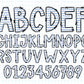 White & Blue Alphabet PNG