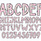 Pink Roses Alphabet Letters