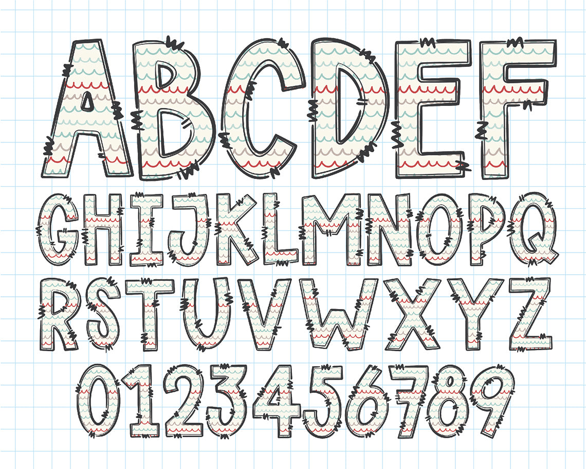 Boho Alphabet PNG