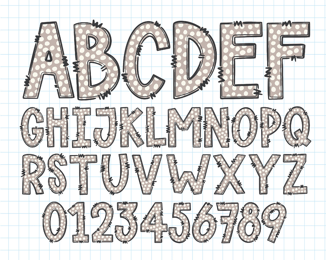 Boho Alphabet PNG