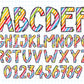 Rainbow Alphabet Sublimation