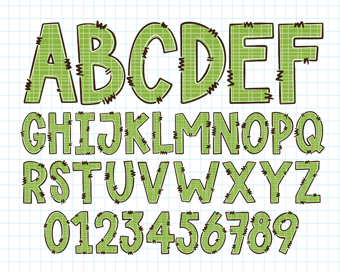 Thanksgiving Doodle Alphabet Letters