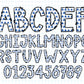 White & Blue Alphabet PNG