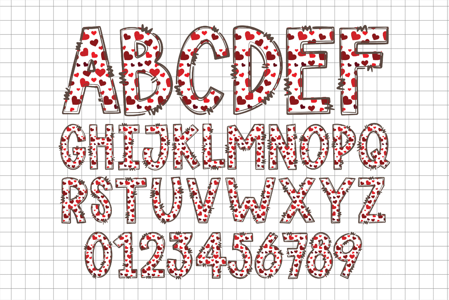 valentine alphabet png