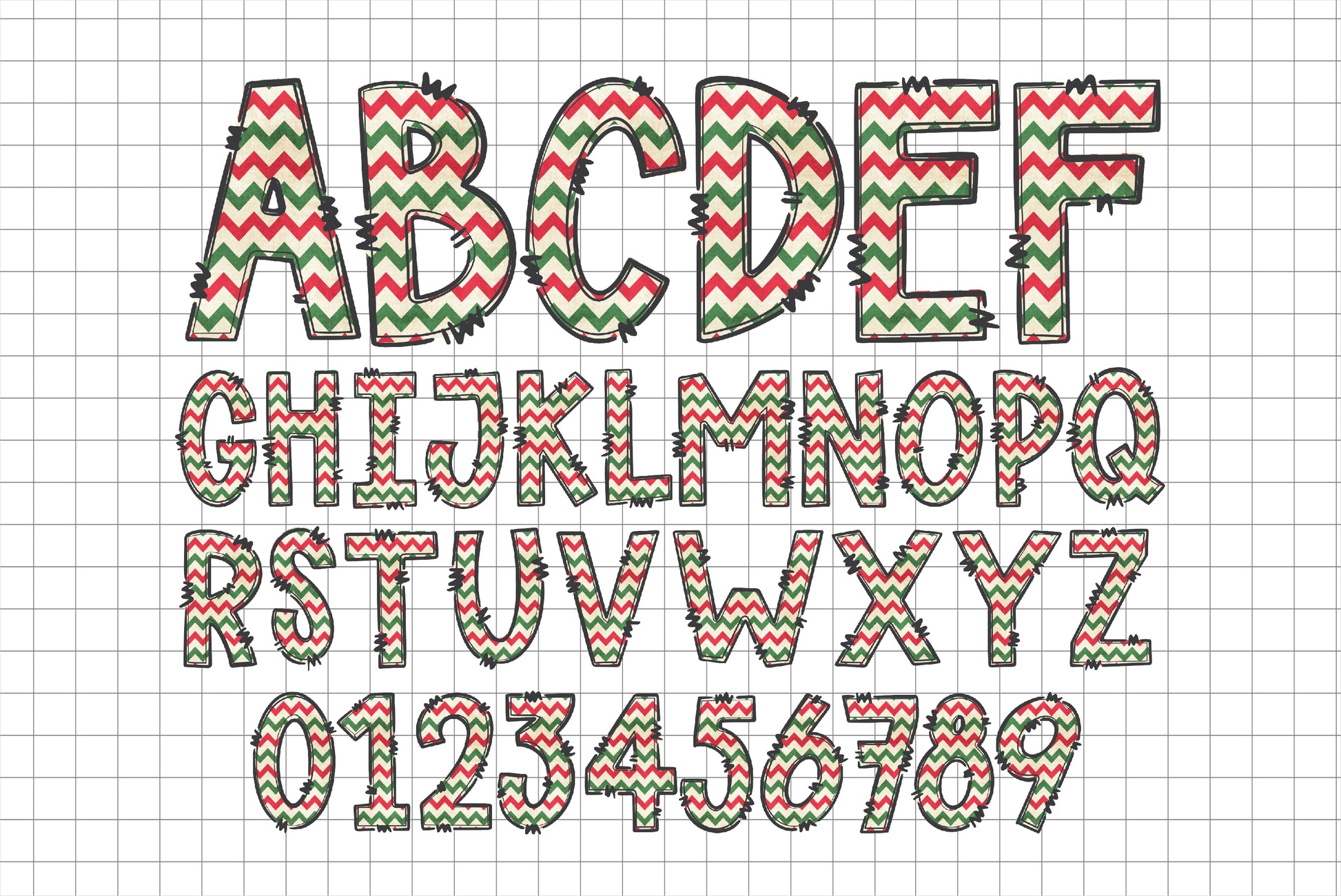 Vintage Doodle Alphabet Letters