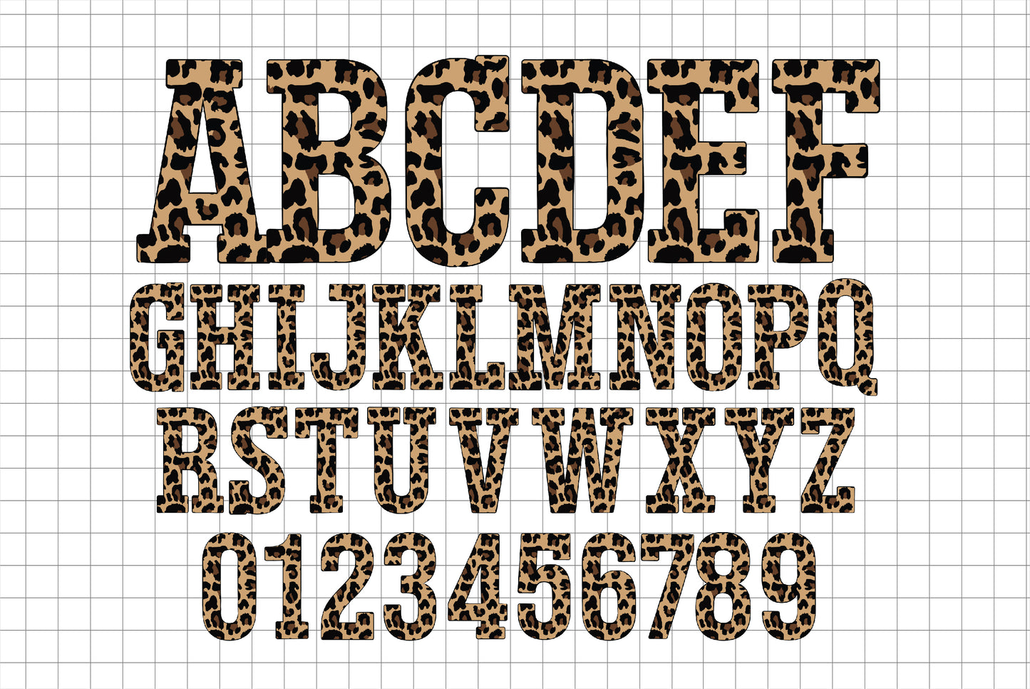 safari animals skin alphabet letters