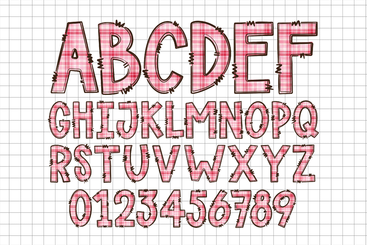 Plaid Alphabet Letters