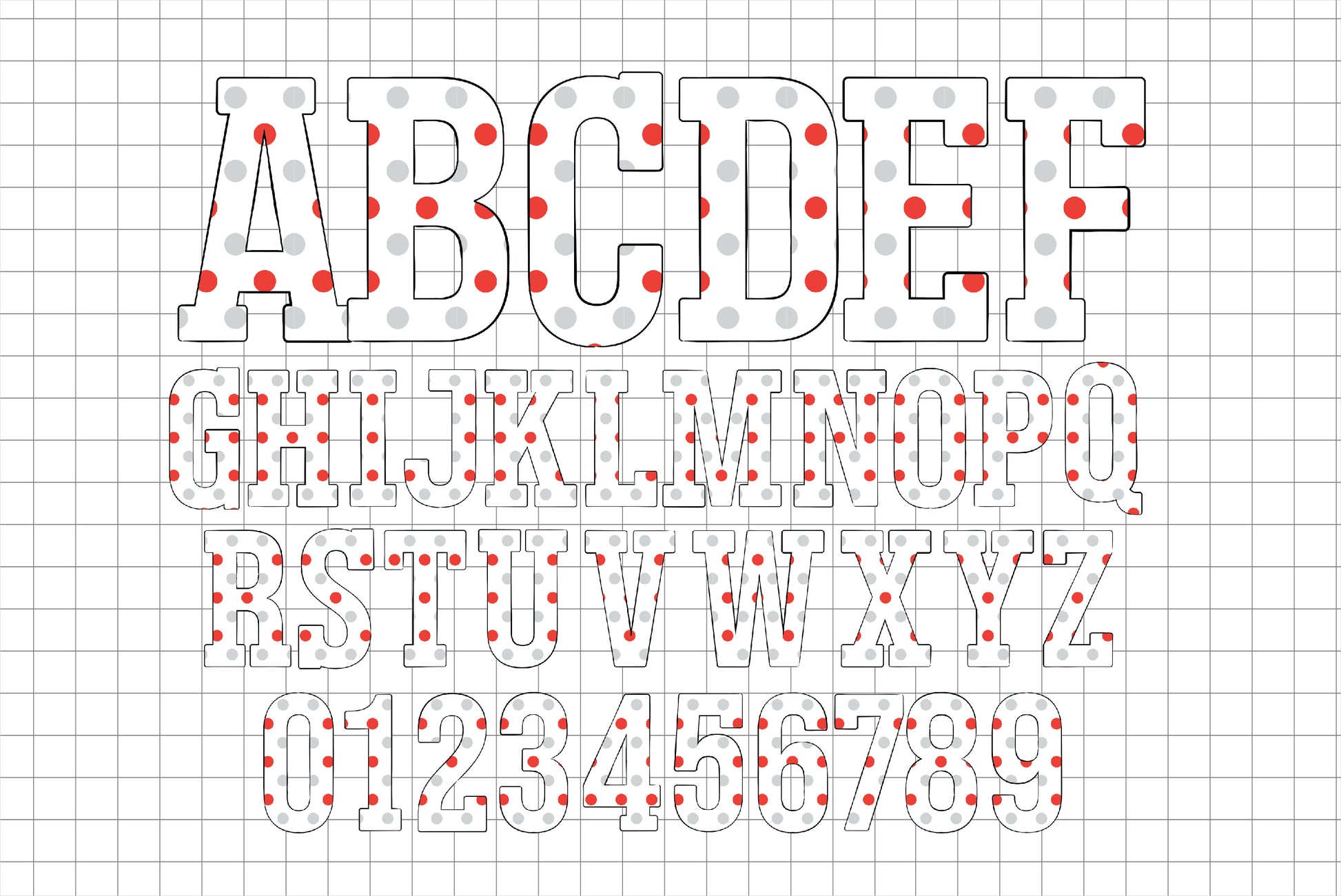 Red Grey Alphabet PNG