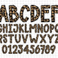 leopard alphabet png sublimation