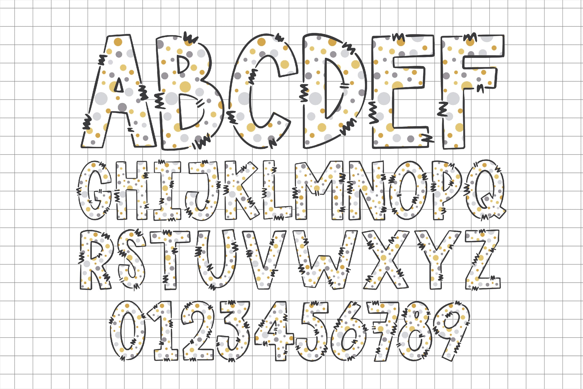 New Year Alphabet Letters