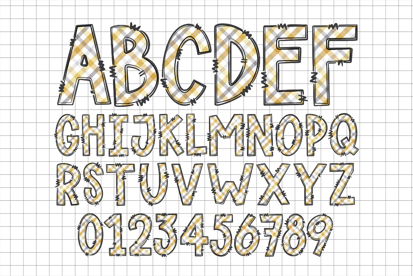 New Year Alphabet Letters