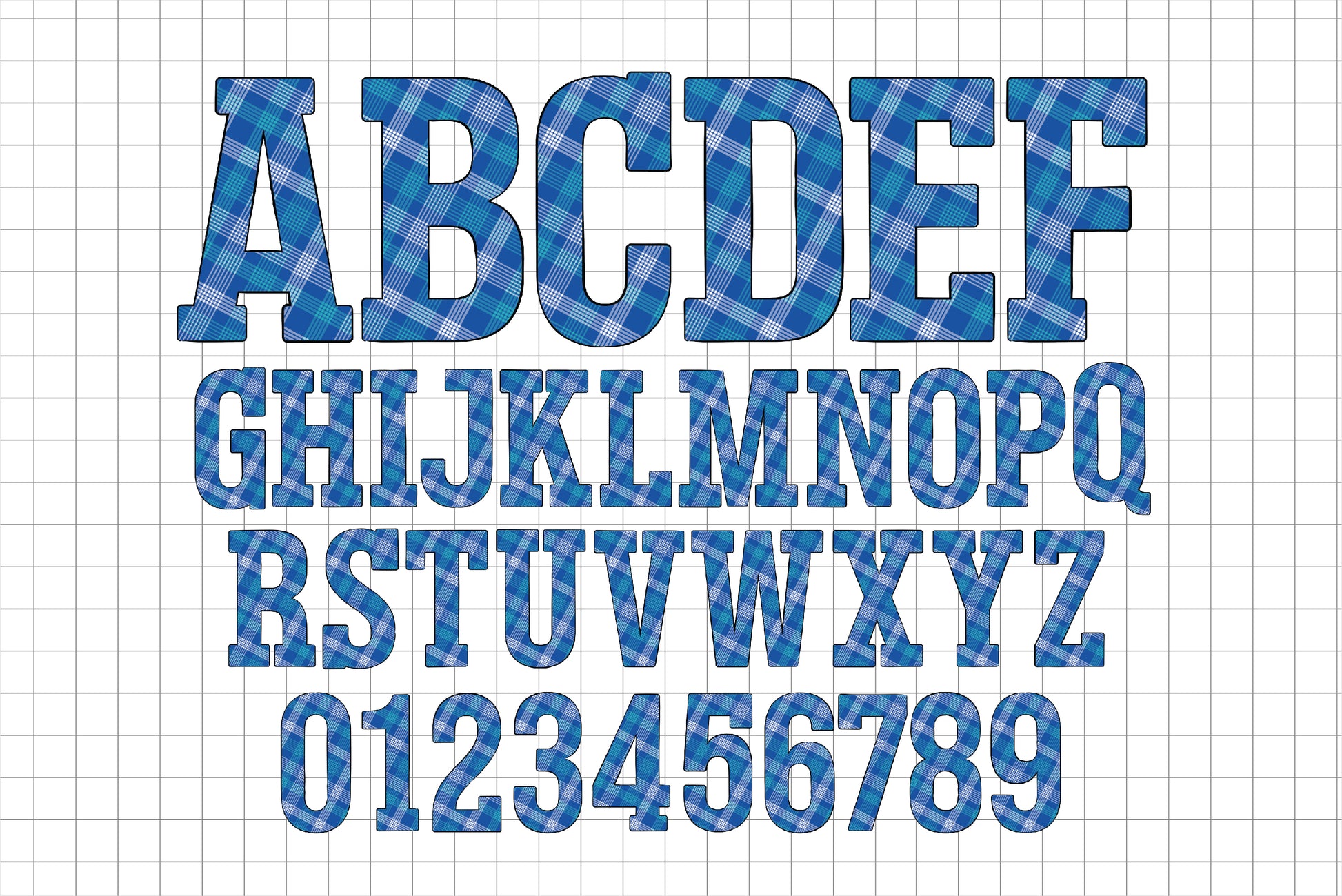 Winter Alphabet PNG Sublimation