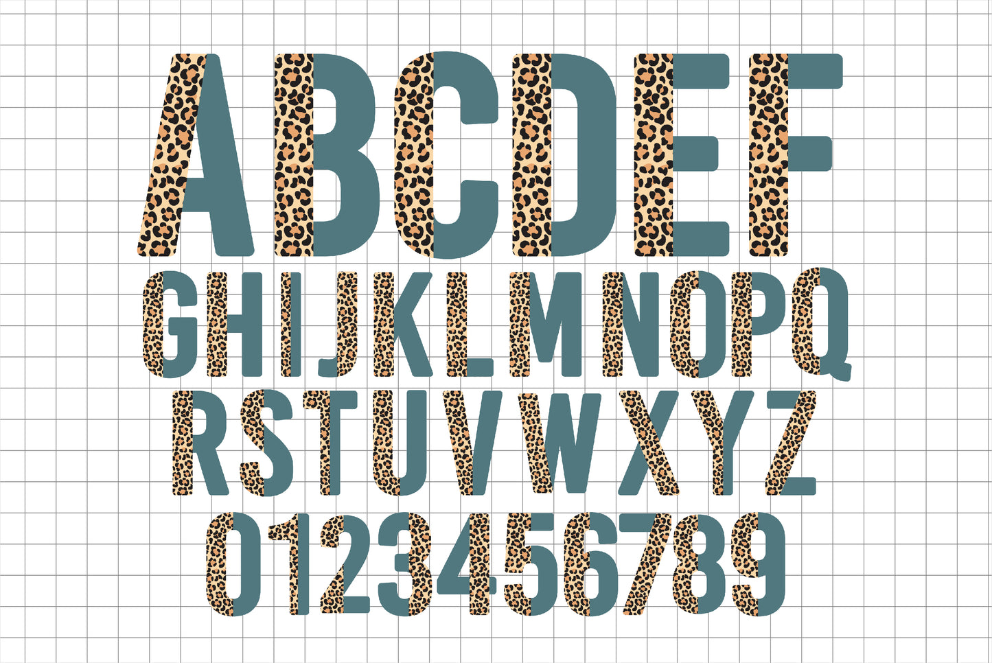 Leopard Alphabet PNG