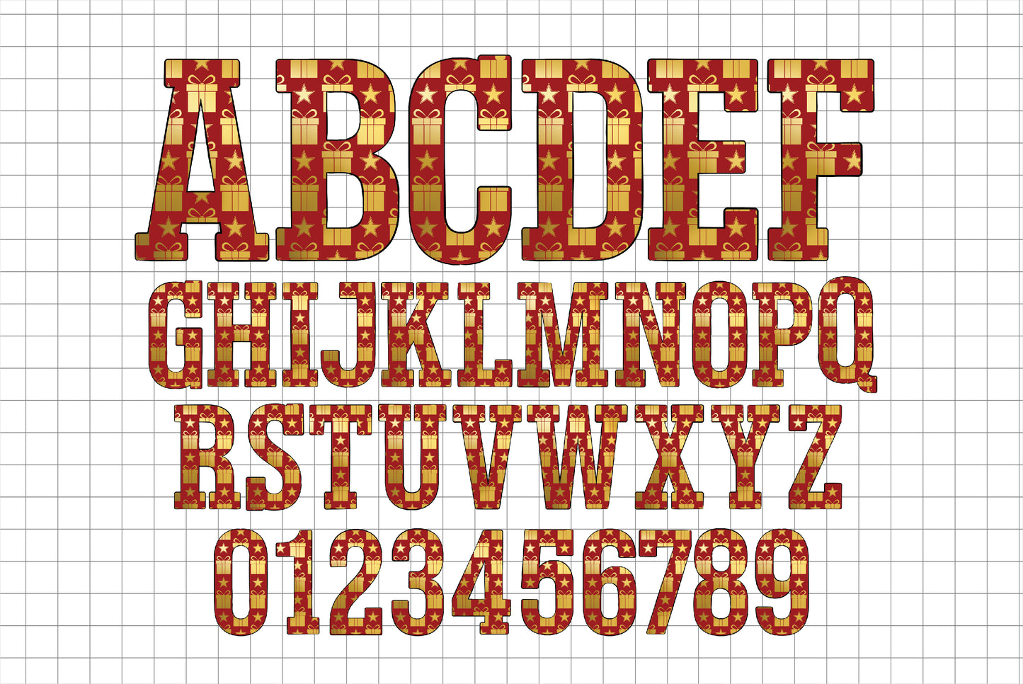 New Year Alphabet Letters