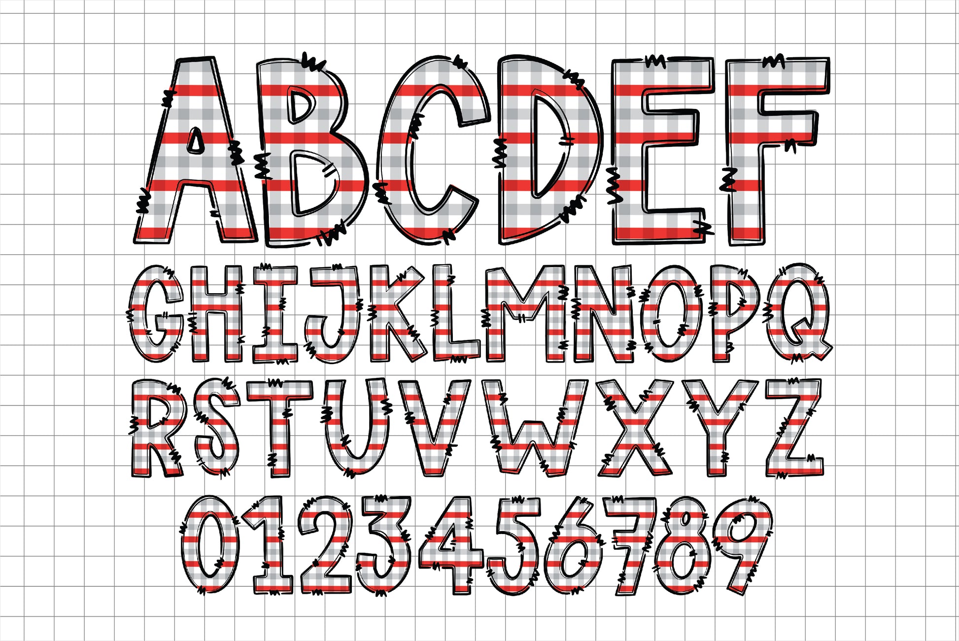 New Year Alphabet PNG