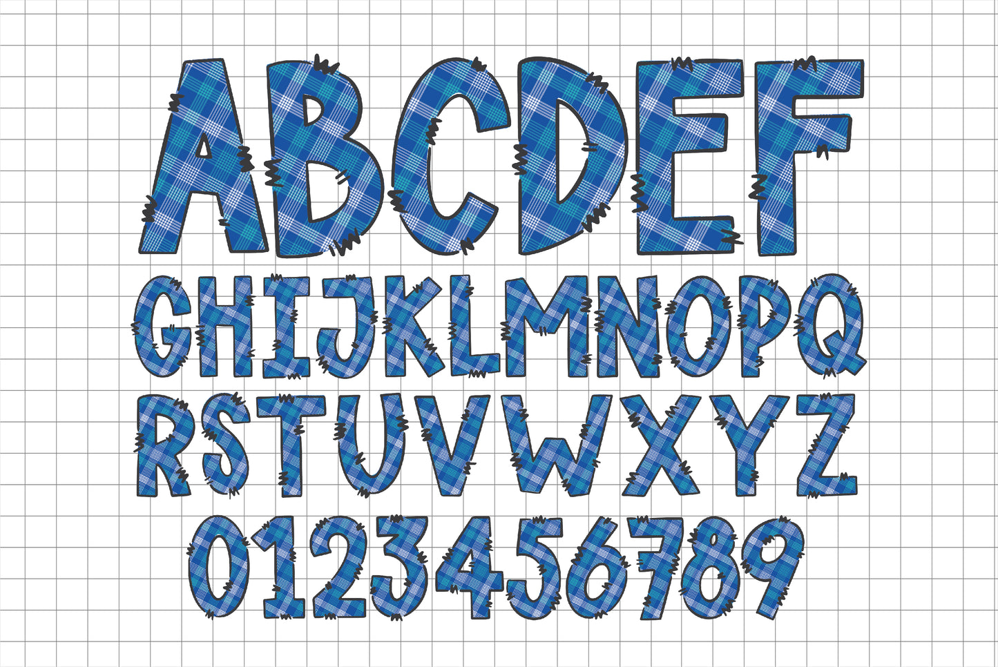 Winter Doodle Alphabet Letters