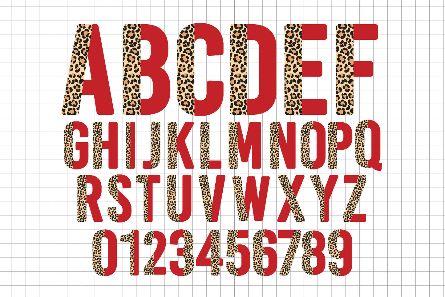 Half Leopard Printable Font