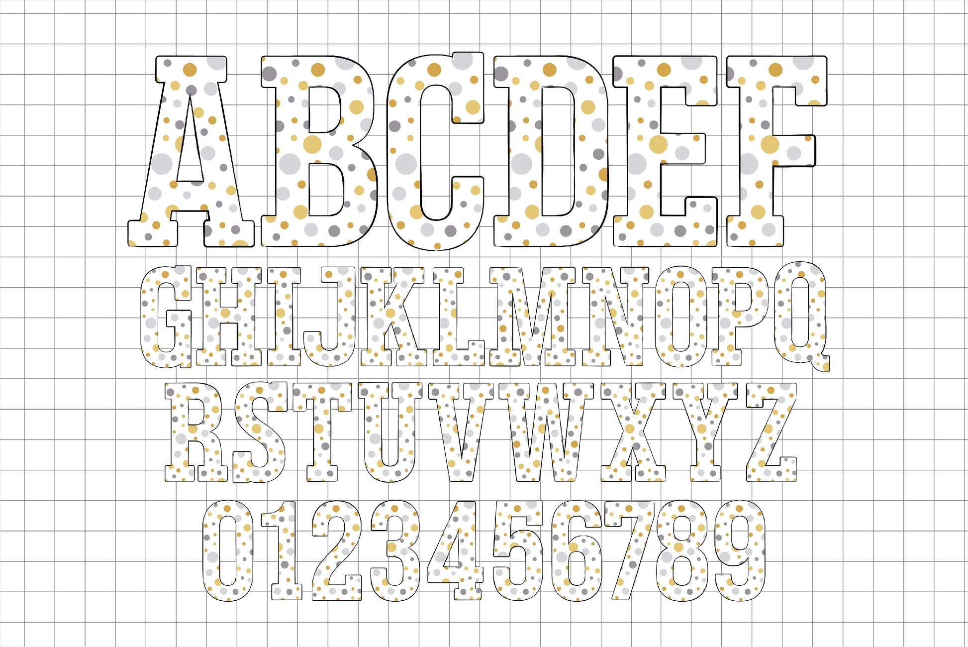 New Year Alphabet PNG Sublimation