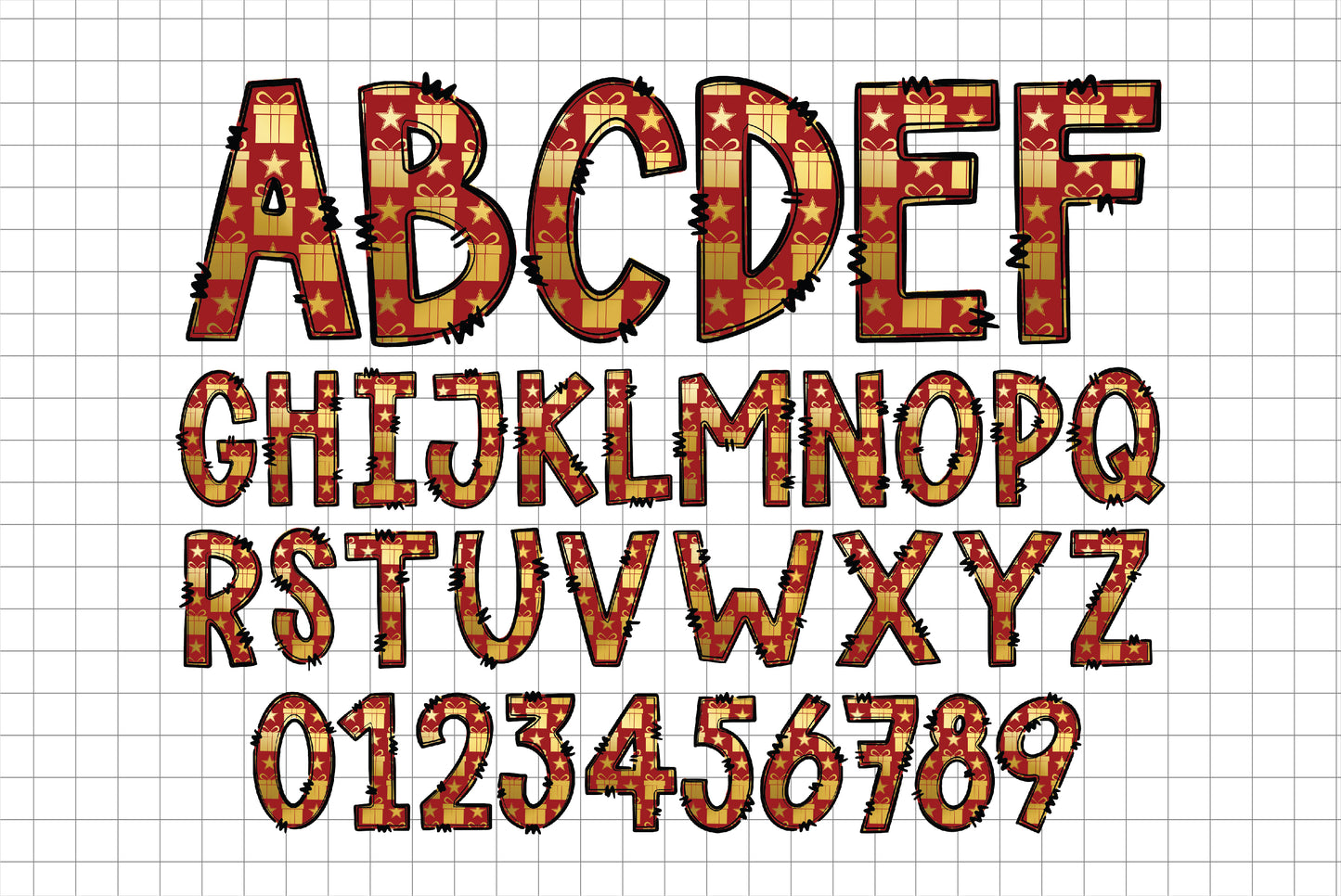 New Year Doodle Letters