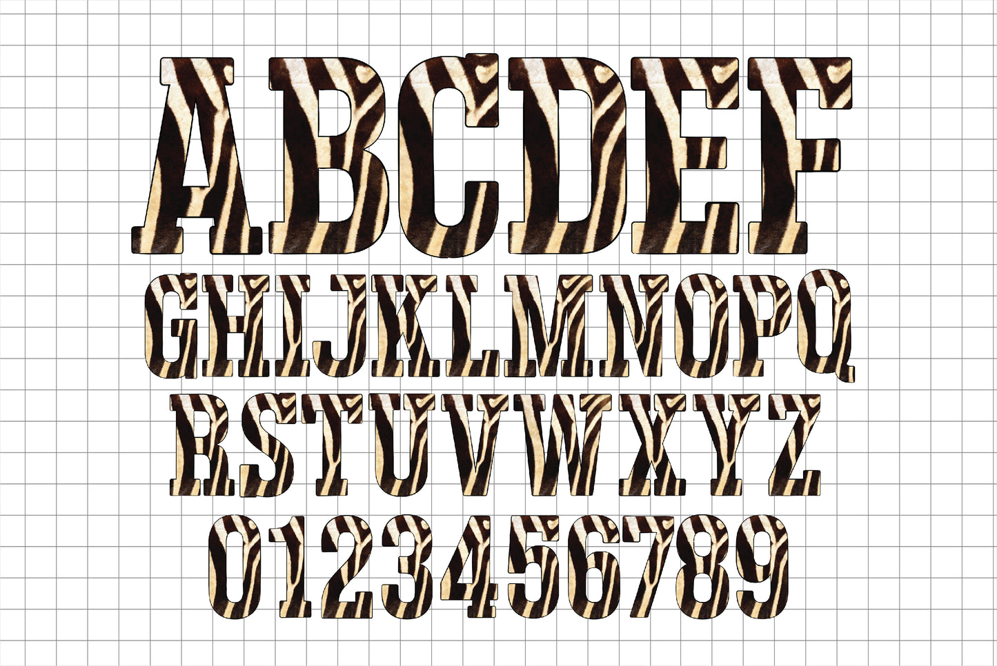 Safari Animal Alphabet Sublimation