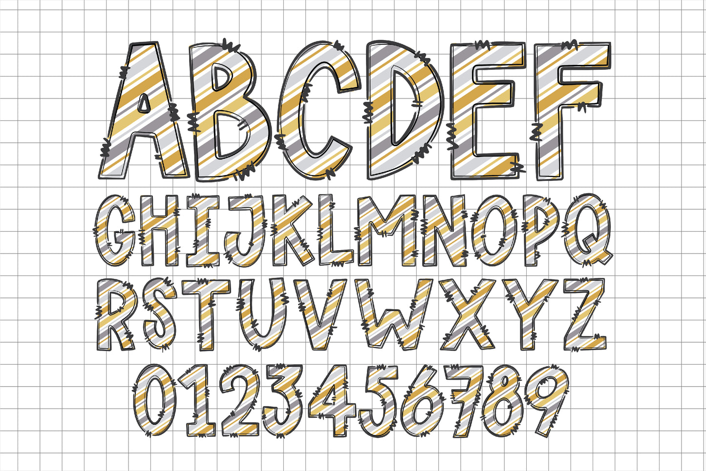 New Year Alphabet Letters