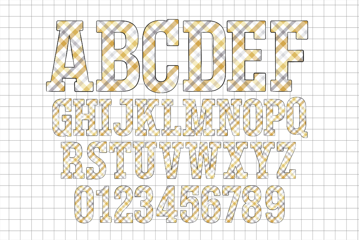 New Year Alphabet PNG Sublimation