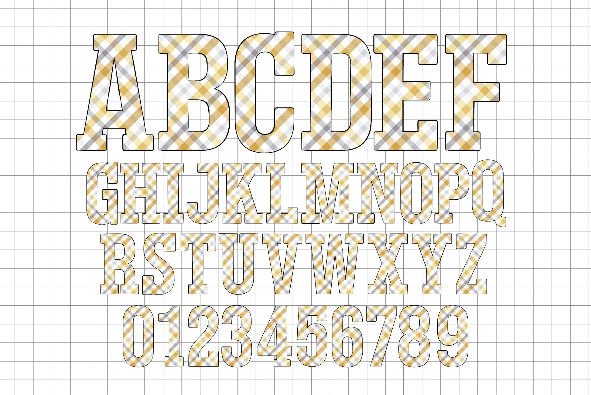 New Year Alphabet PNG Sublimation