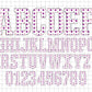 Winter Alphabet PNG Sublimation