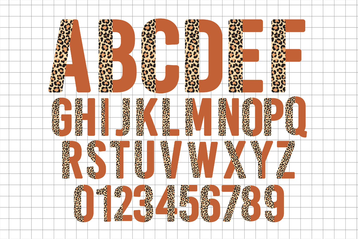 Leopard Alphabet Letters