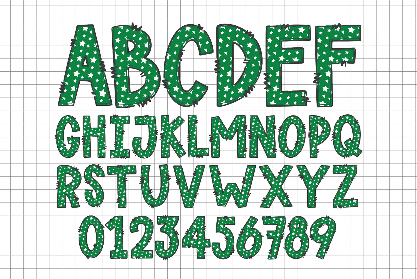 Christmas Alphabet PNG Sublimation