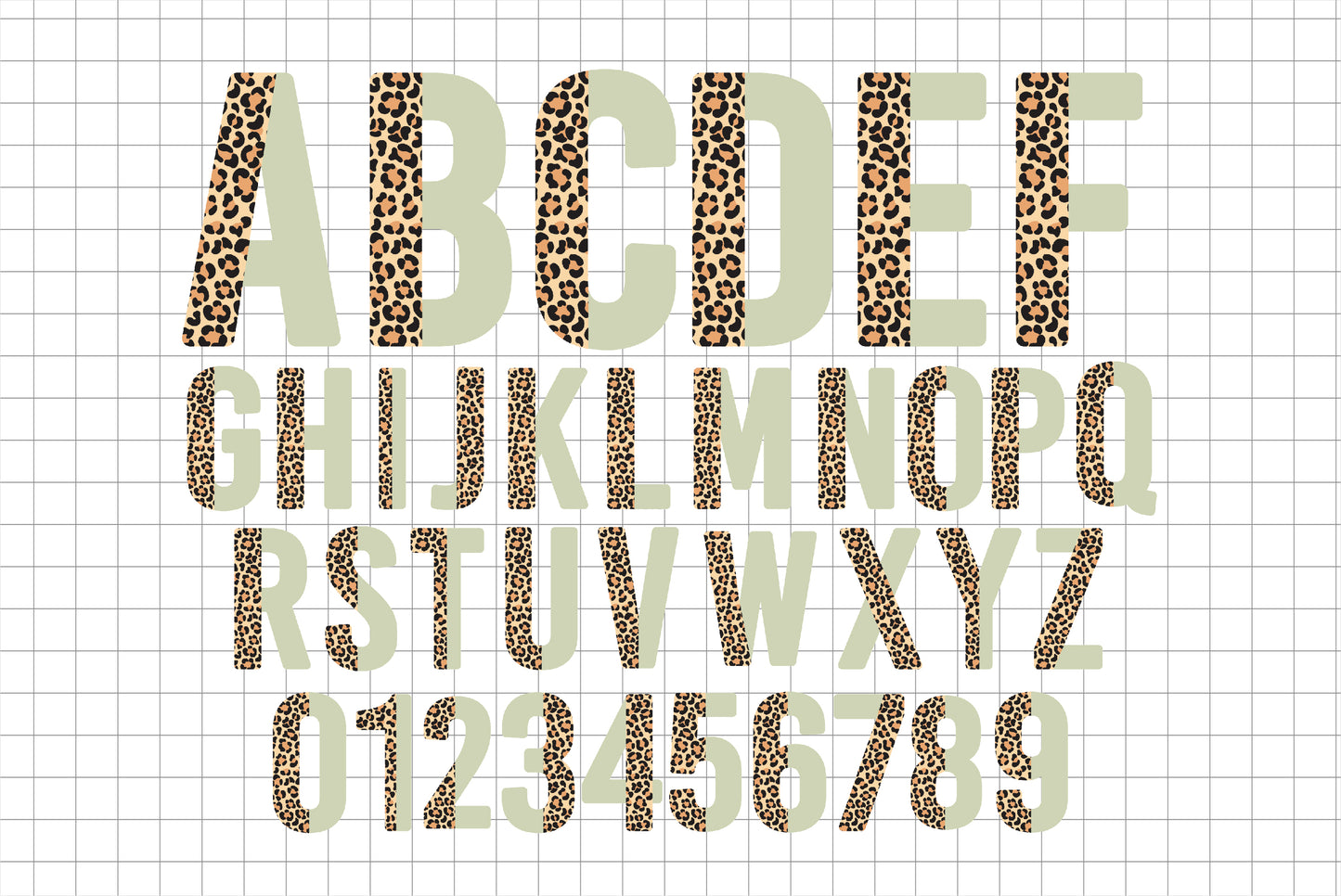 Half Leopard Printable Font