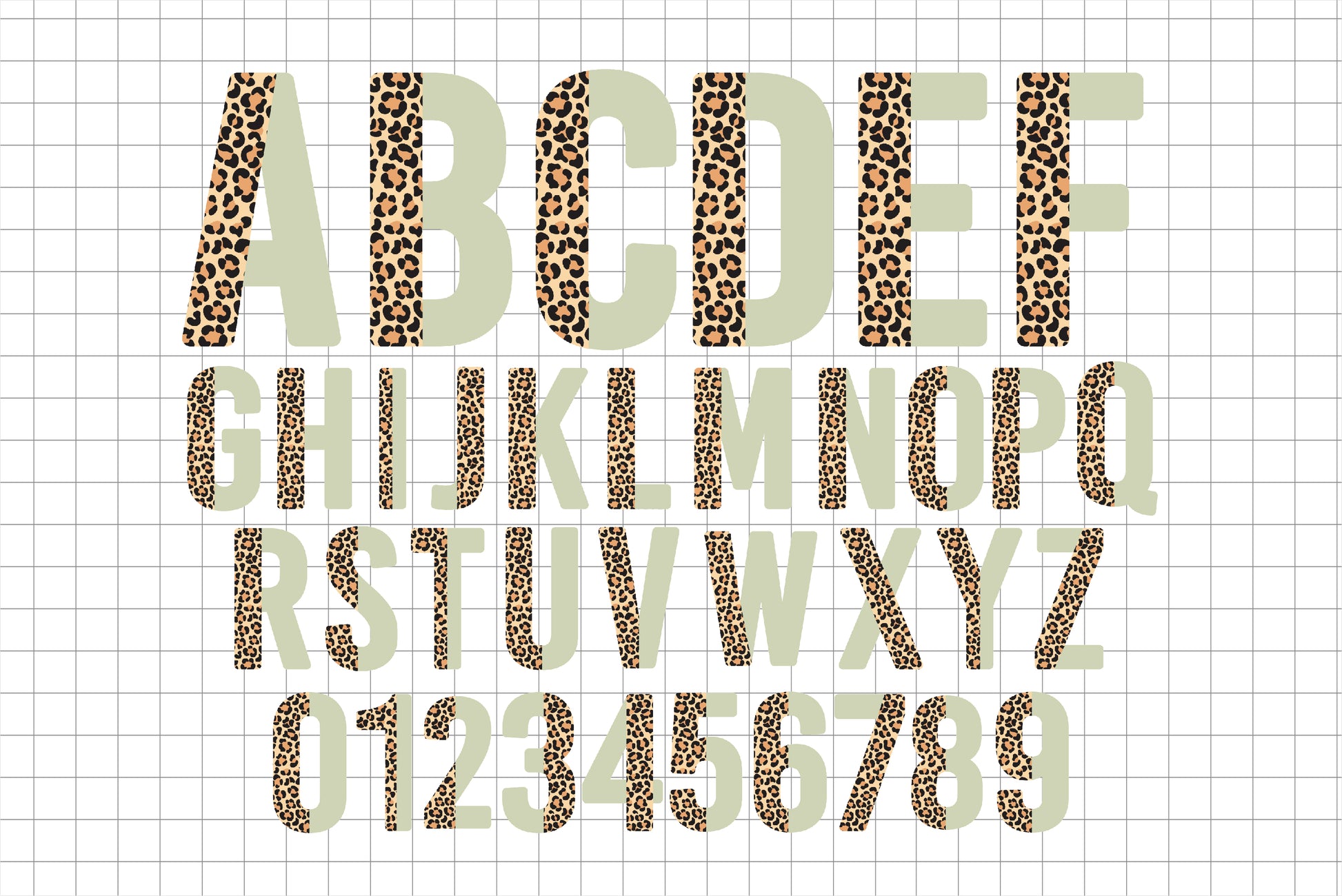 Half Leopard Printable Font