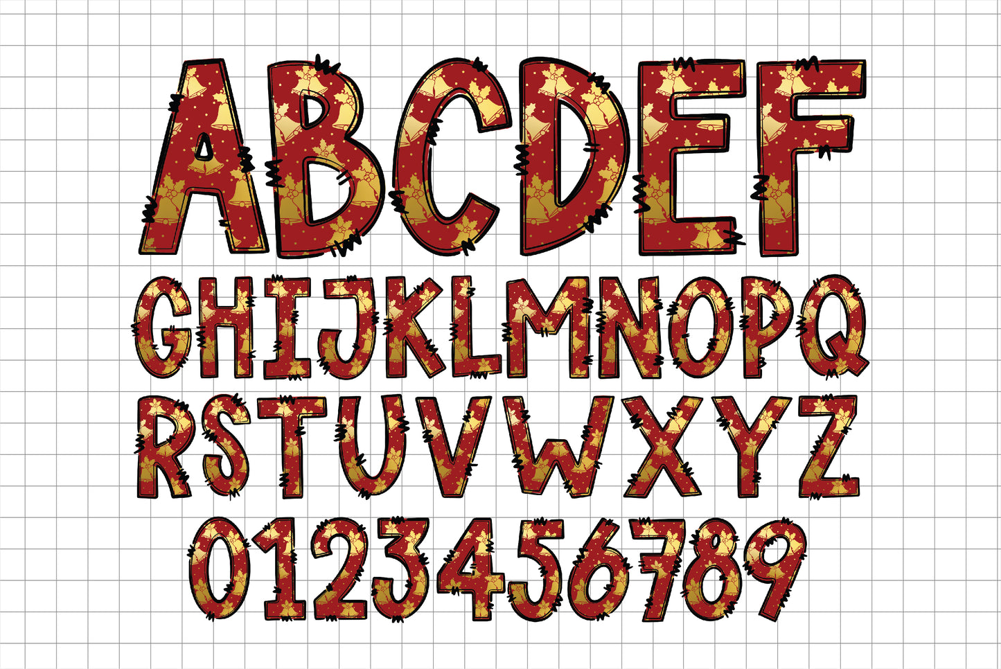 New Year Alphabet Letters