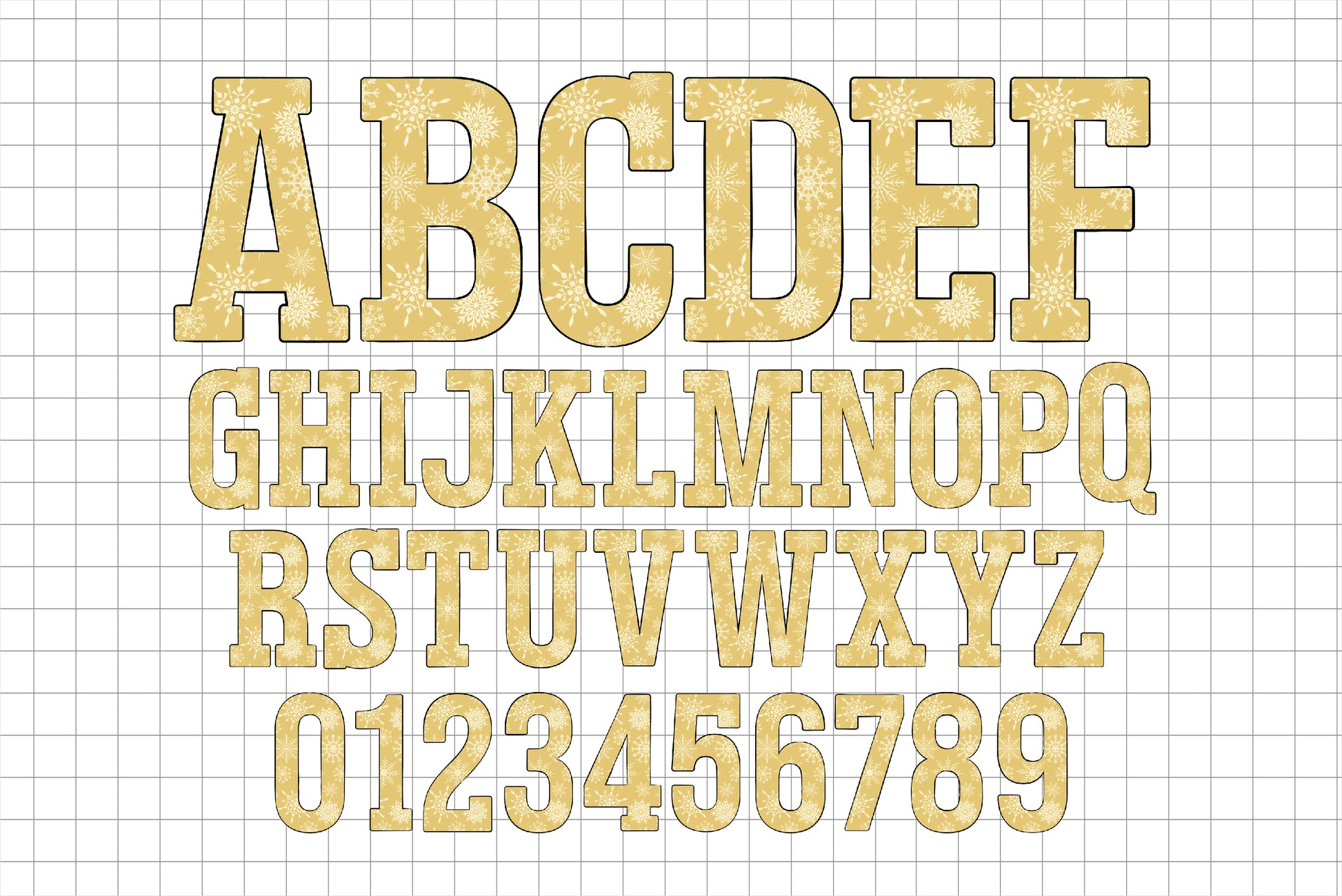 New Year Alphabet PNG Sublimation