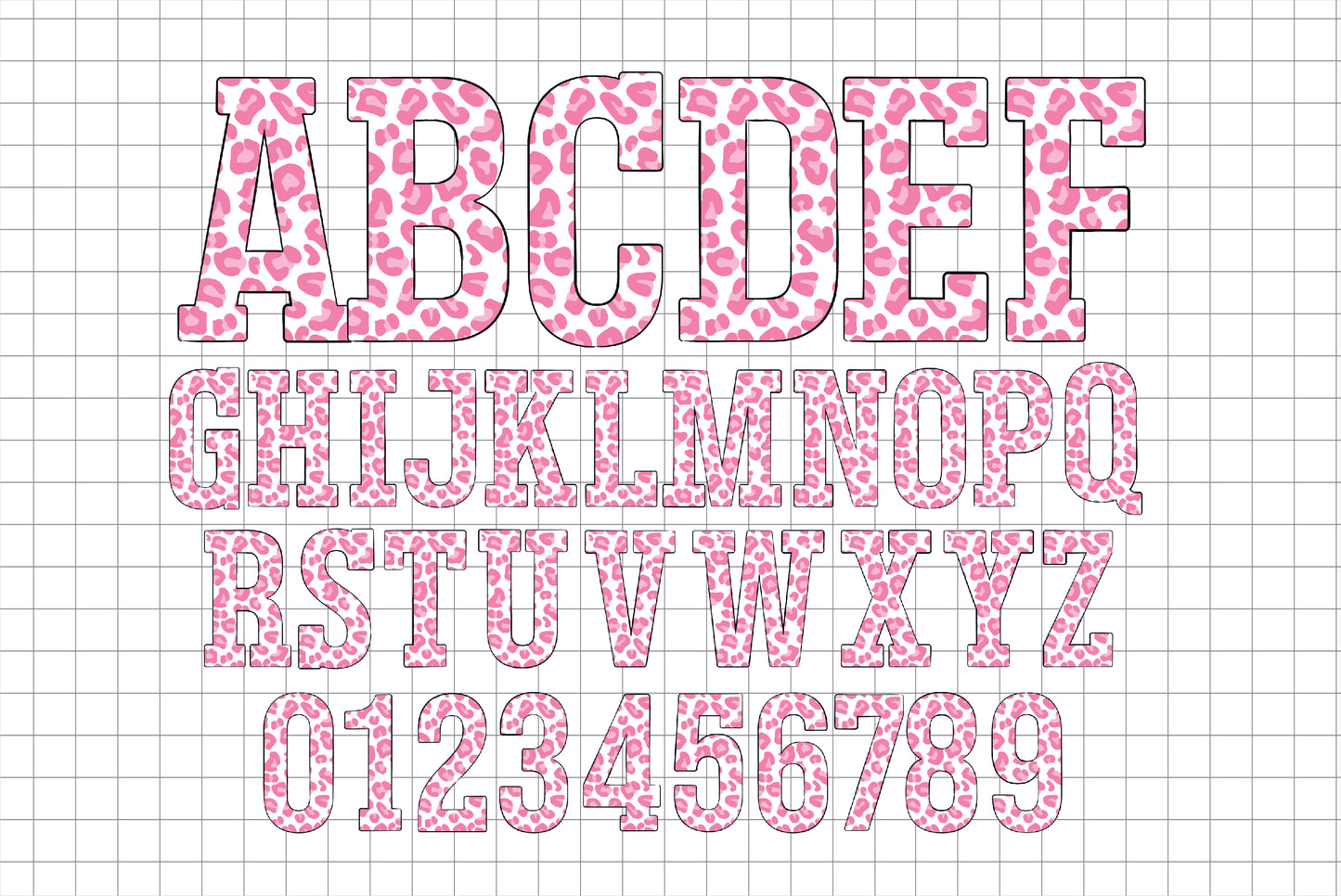 Leopard Valentine PNG Letters