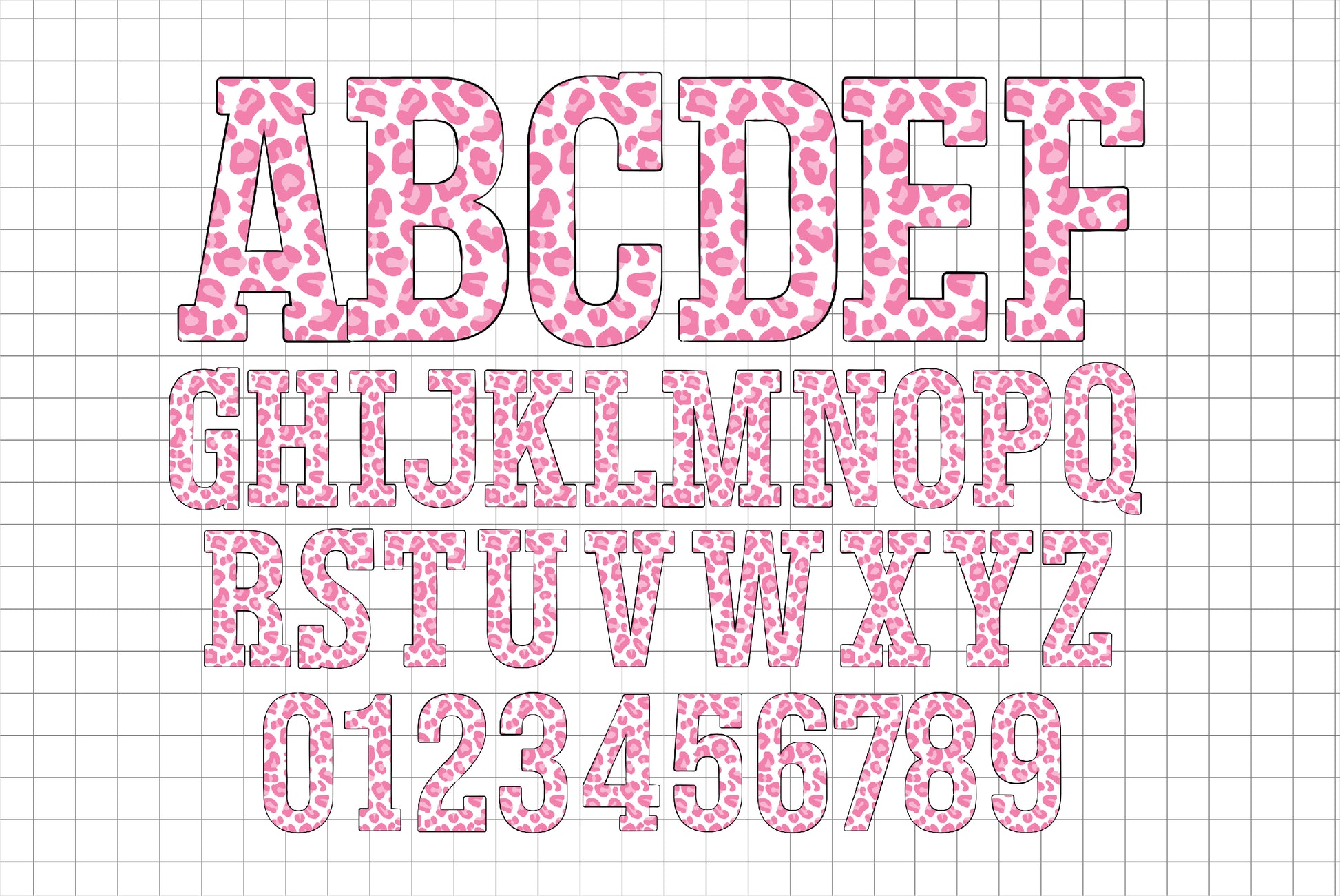 Leopard Valentine PNG Letters