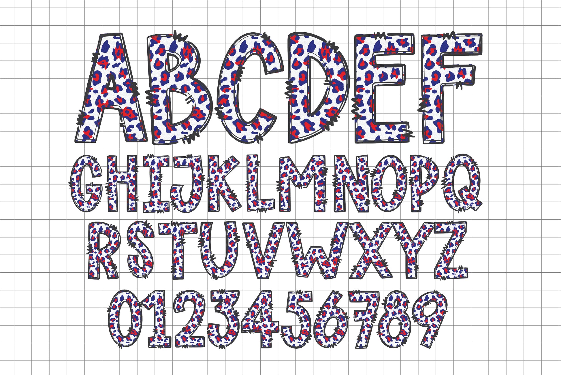 Patriotic Alphabet PNG