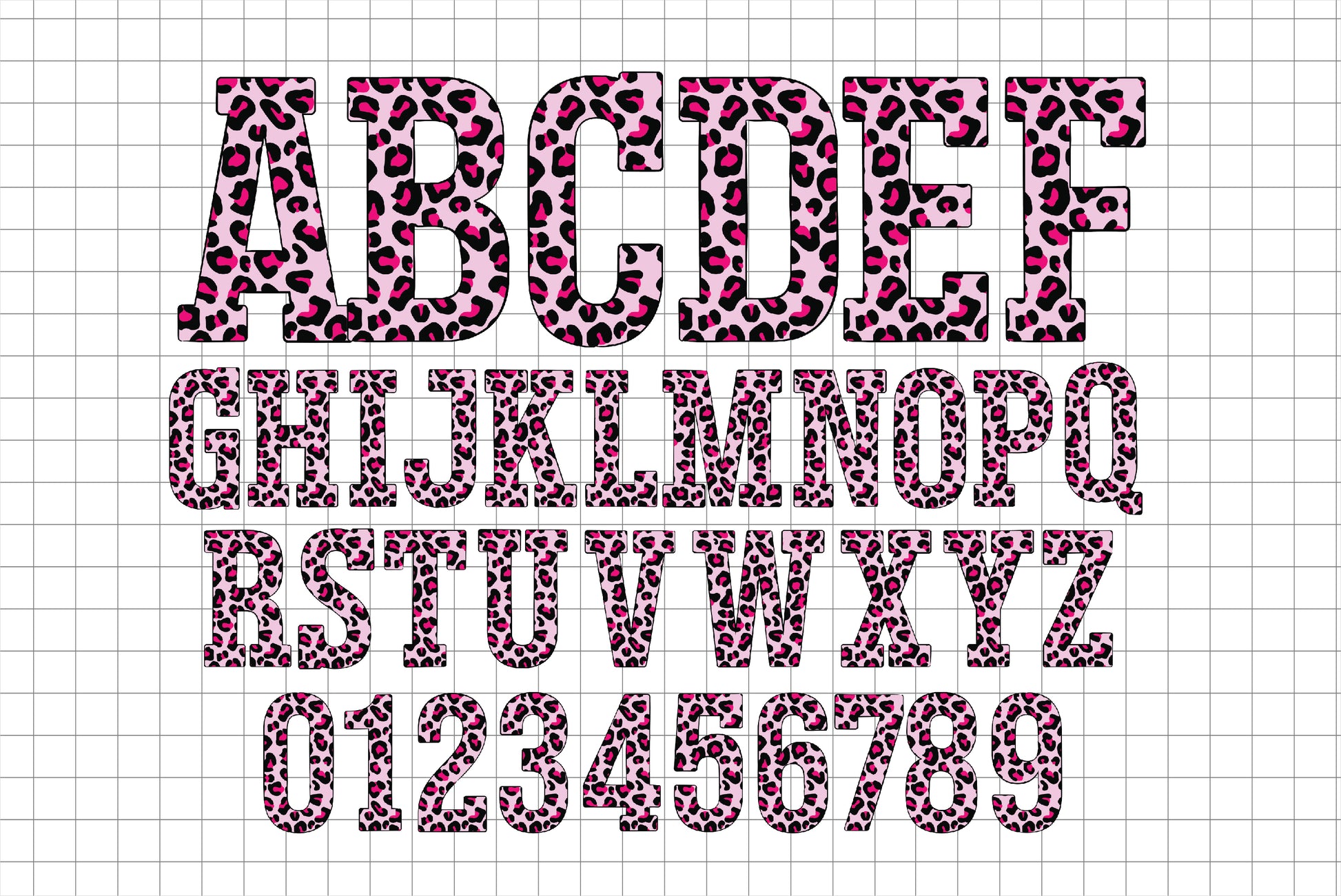 Leopard Letter Sublimation