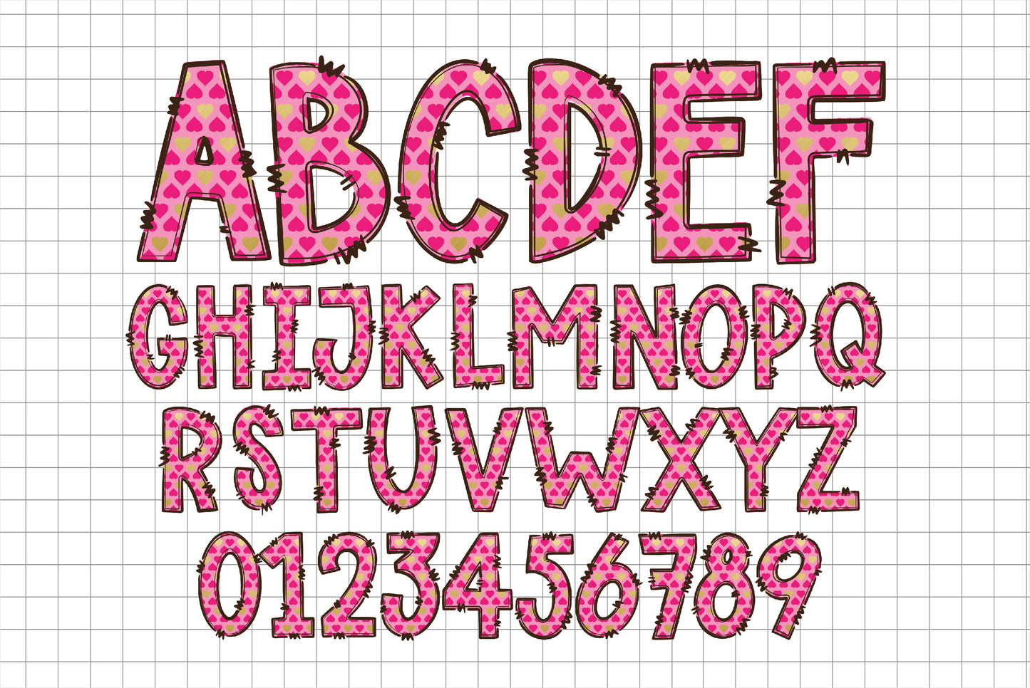 Valentine PNG Letters