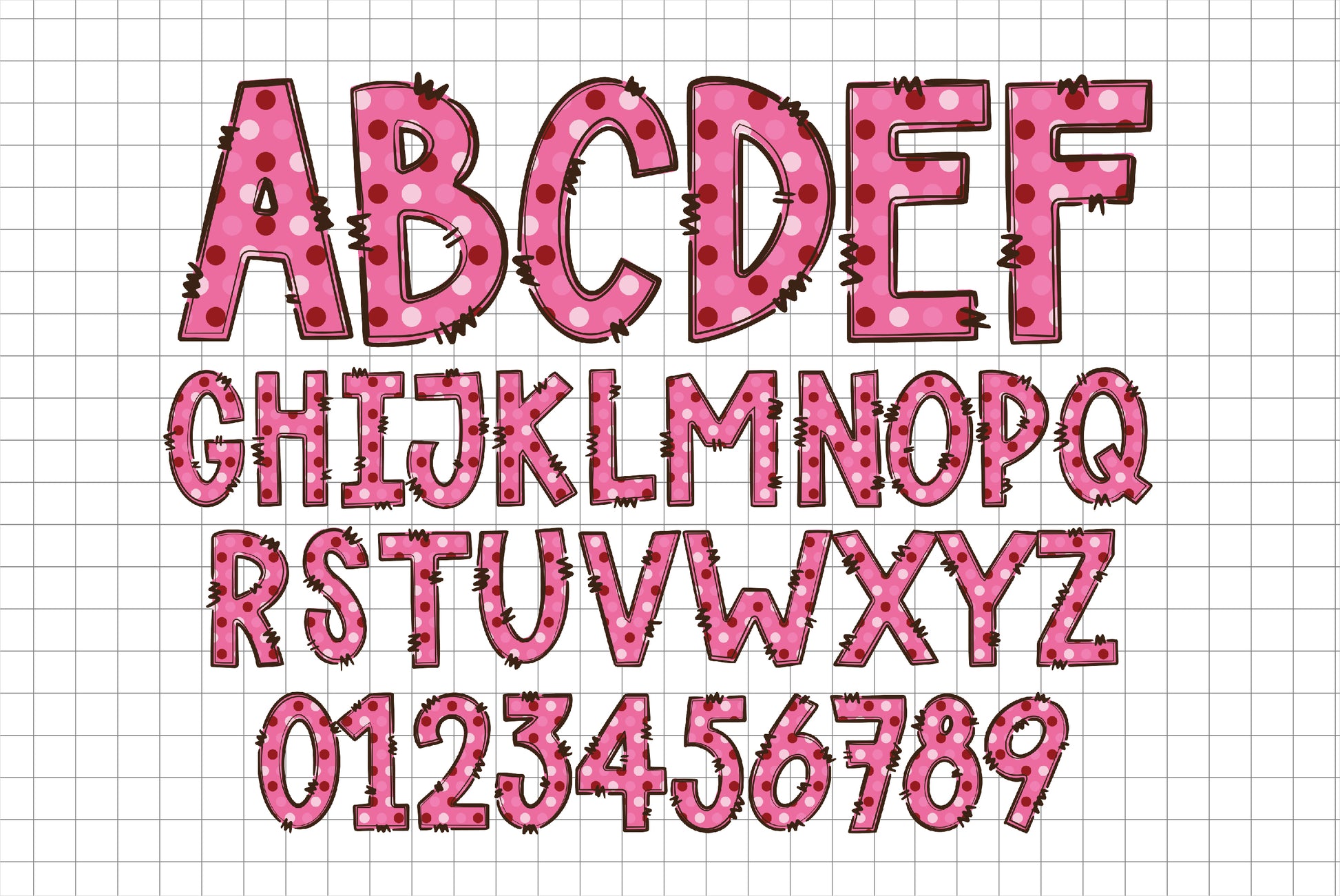 Valentines Doodle Letters