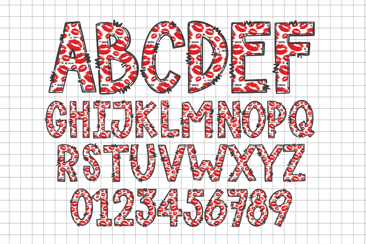 Valentines Alphabet Letters