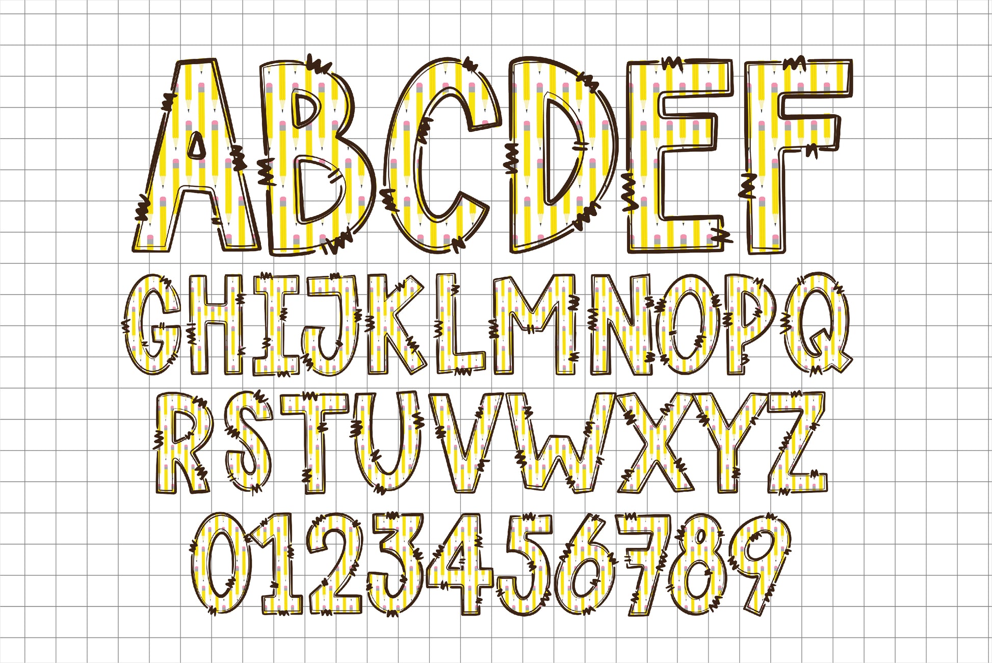 Pencil Alphabet Letters