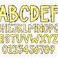 Yellow Blue Lemon Alphabet Letters