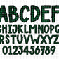 Green Black Doodle Letters