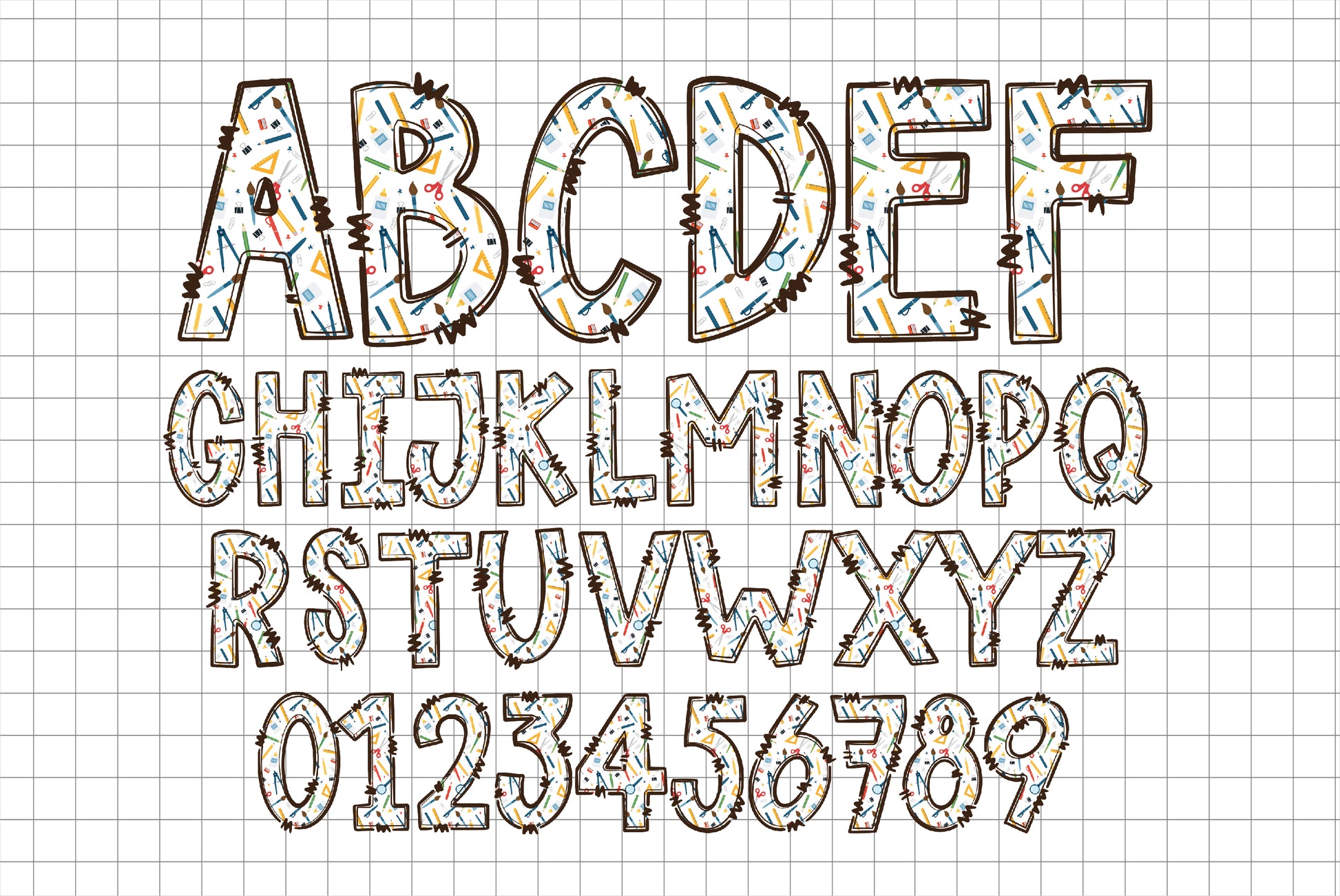 School Alphabet Letters