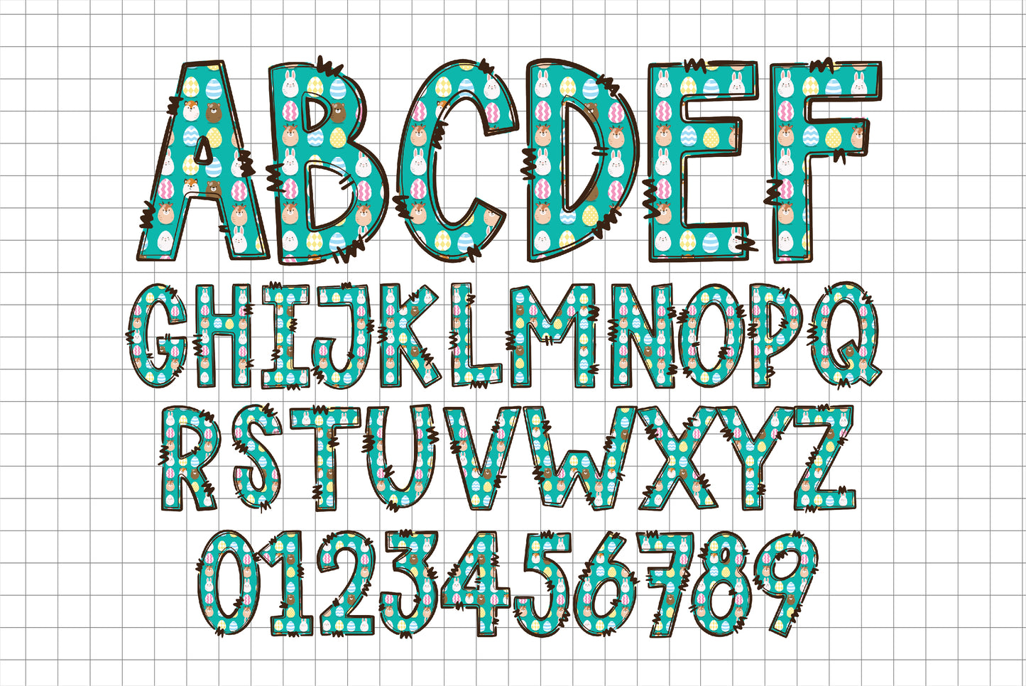 Easter Alphabet PNG