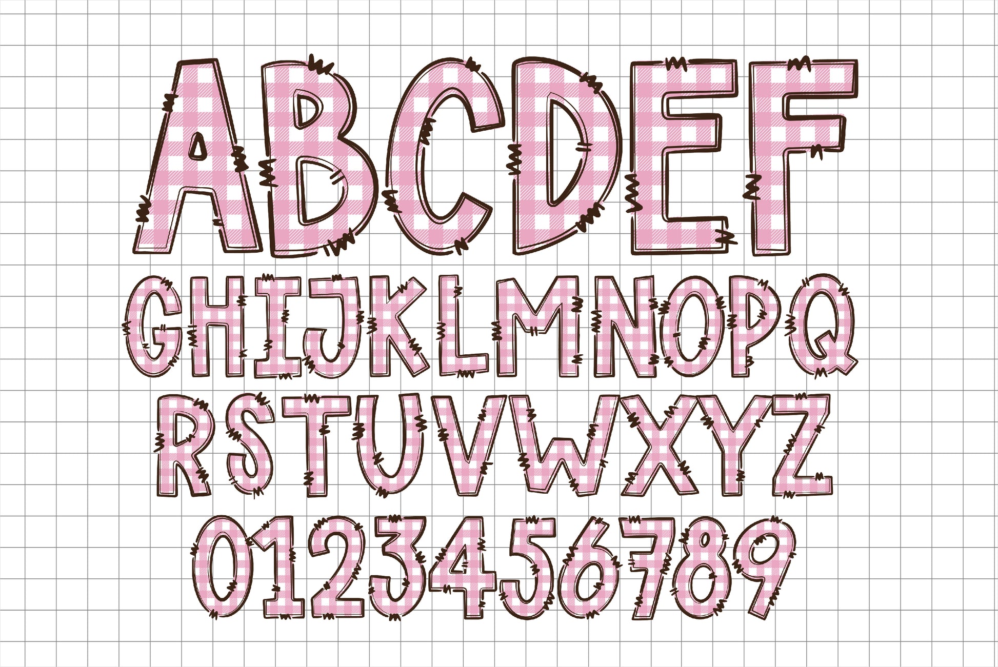 Plaid Valentine's Day Alphabet