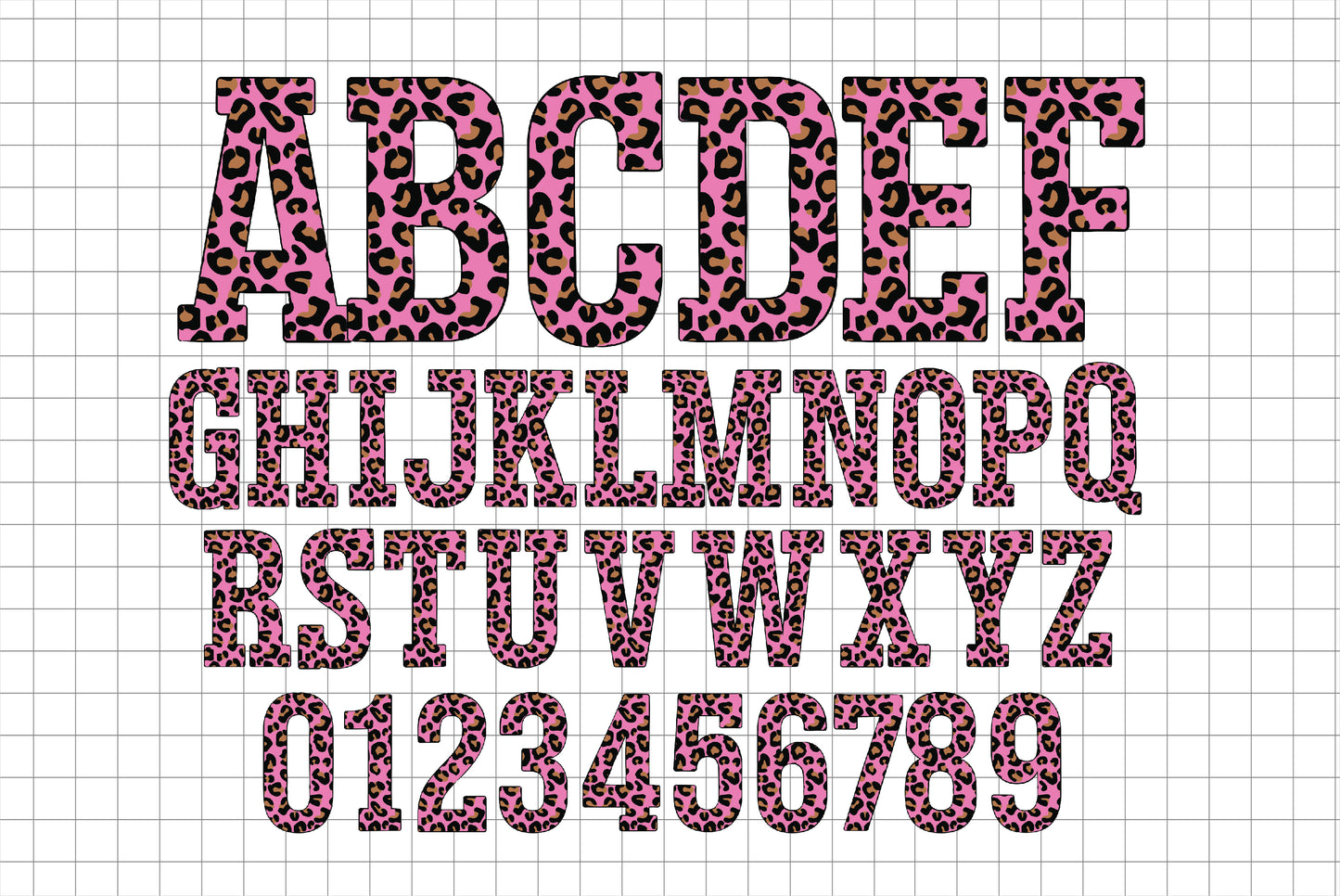 Leopard Alphabet Letters