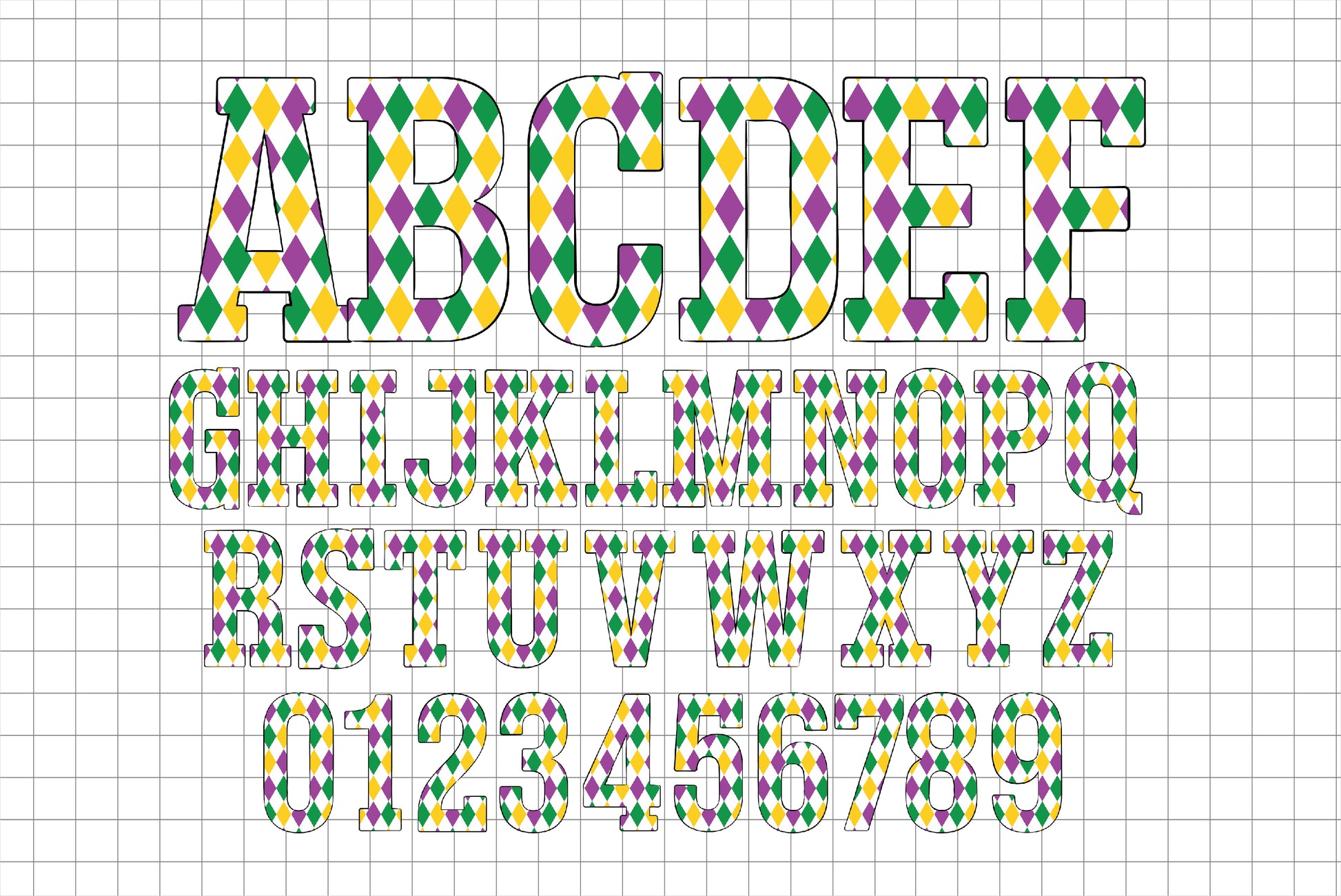 Mardi Gras Alphabet