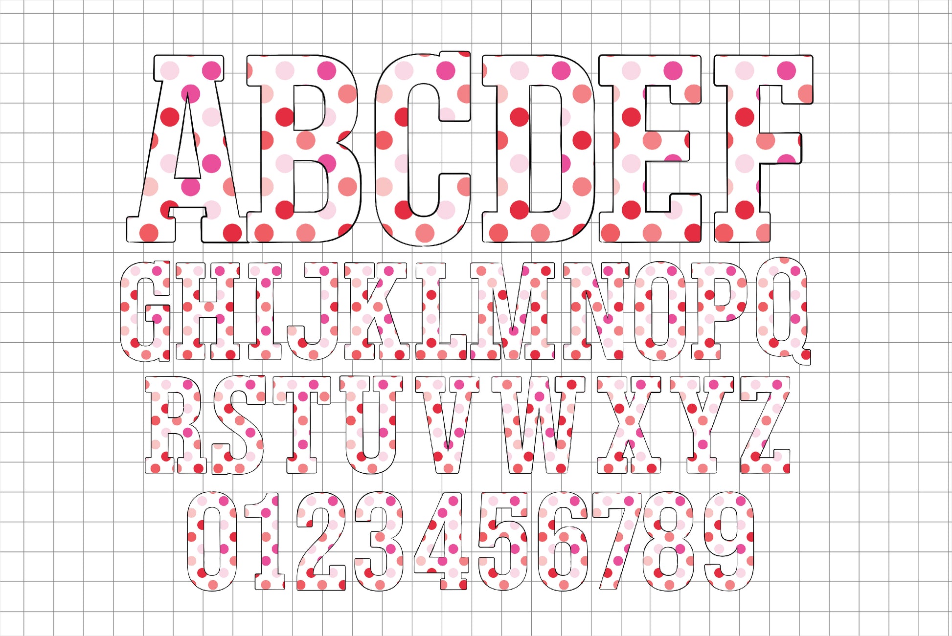 Dot Alphabet Letters